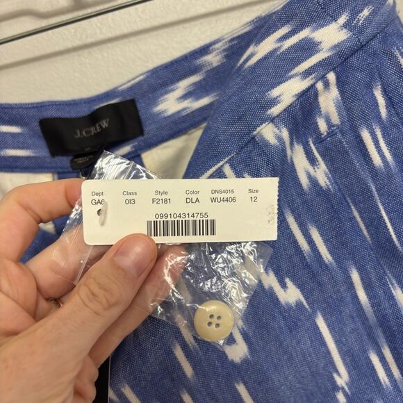 NWT J. Crew Sunfaded Ikat Print Cuffed Shorts - Size 12 - Picture 5 of 8